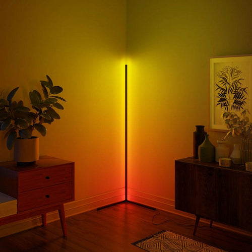 Minimalist LED Floor Lamp – 16 Million Colors, Remote Control, 300+ Lighting Effects
