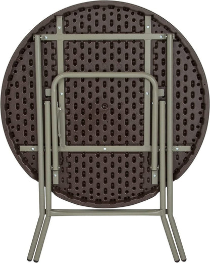 Brown Rattan Plastic Folding Table