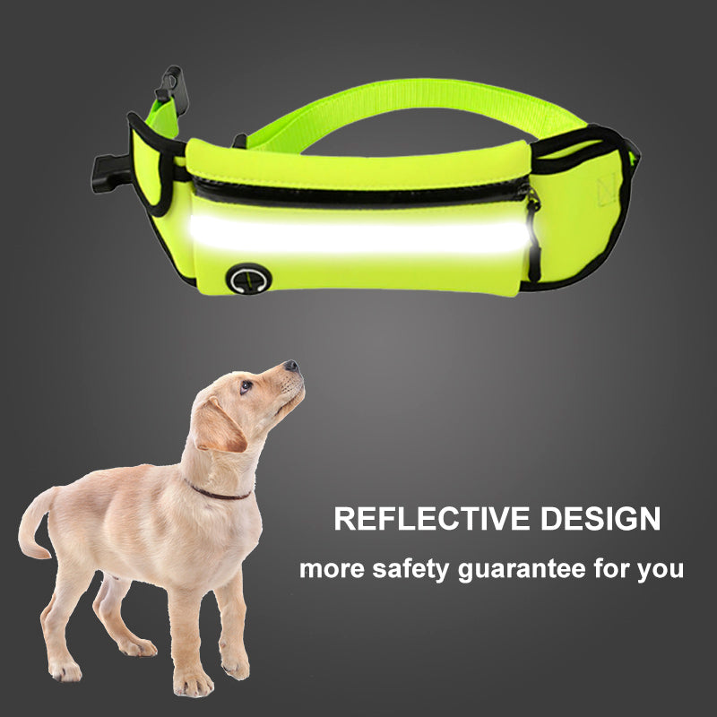 Pet Waist Bag Sports Traction Rope Reflective Waterproof