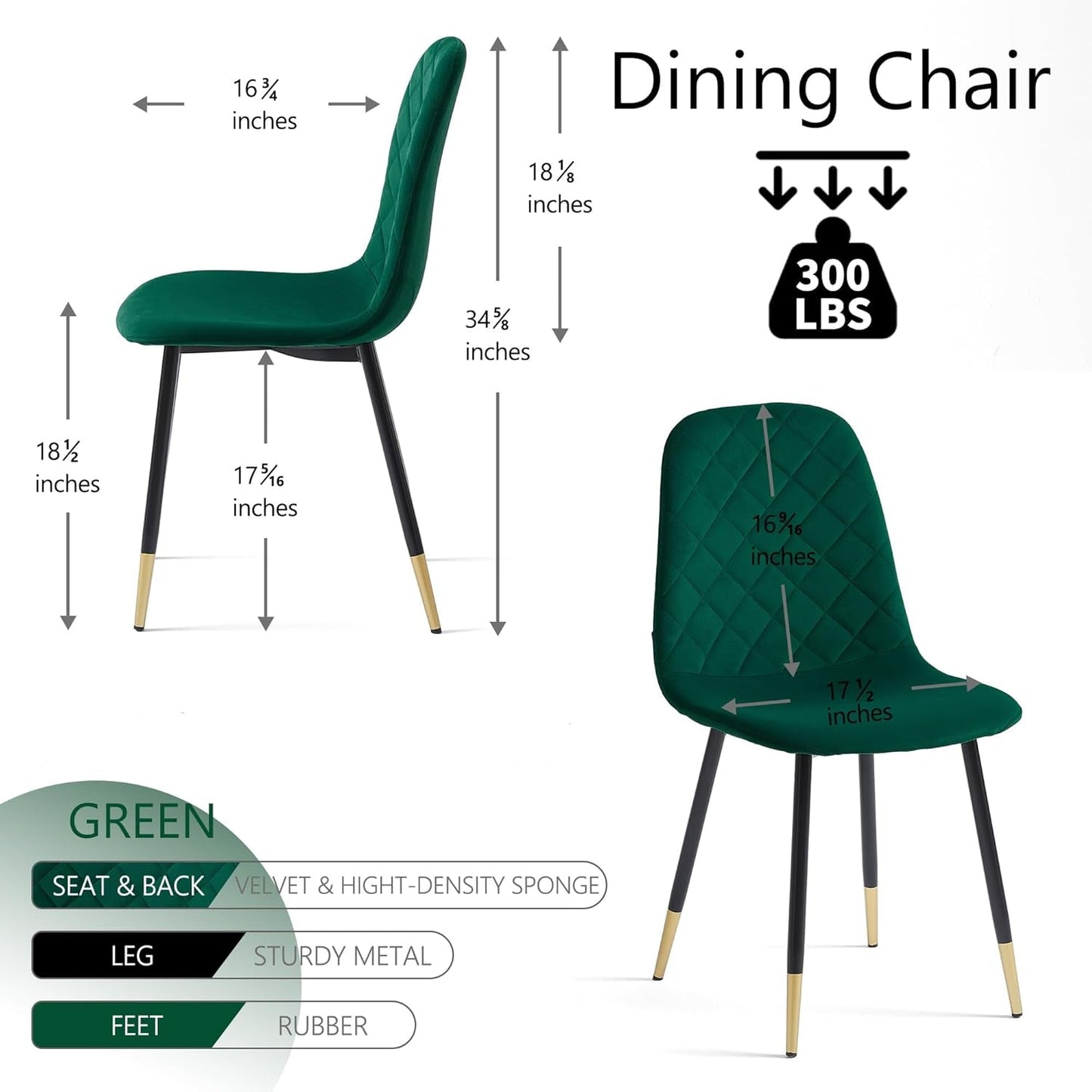 Velvet Dining Chairs Kitchen Plain Color Chair Upholstered Side Stools