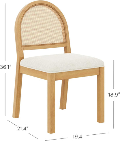 Bailey 19 In. Boucle Dining Chair, Upholstered Side Chair with Natural