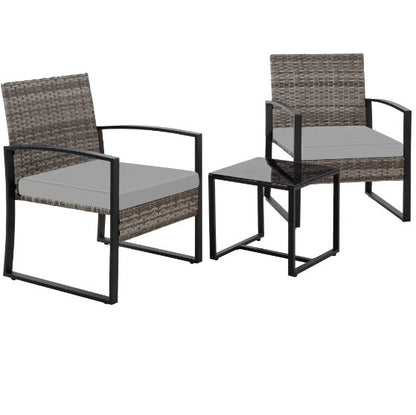 3 Piece Outdoor PE Rattan Furniture Set