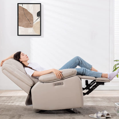 Faux Leather Electric Glider Reclining Chair