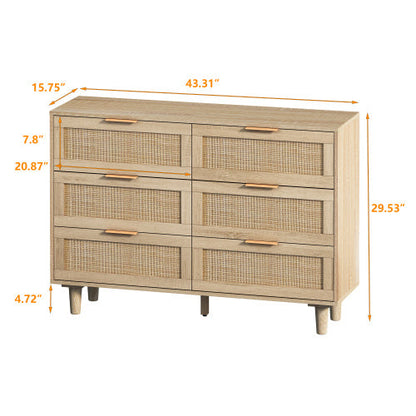 Drawers Rattan Storage Cabinet Rattan Drawer,for Bedroom,Living