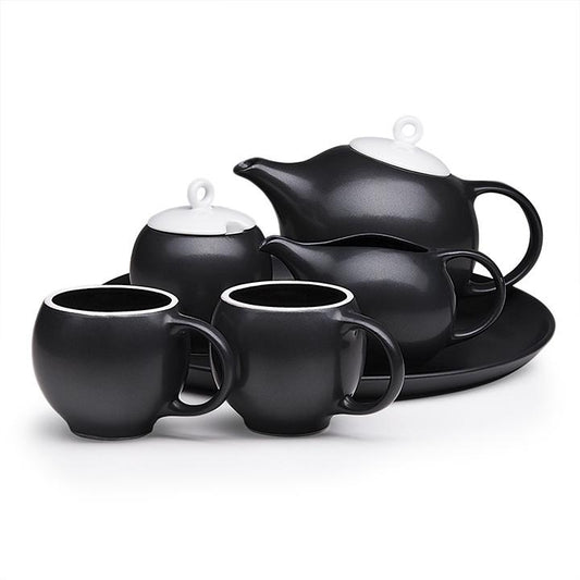 EVA 6-piece tea set - Black matte