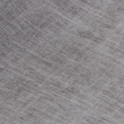 Set of 2 Modern Dining Chairs with Solid Back – Light Gray Upholstered Seats & Walnut Finish Iron Legs