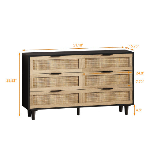 Drawers Rattan Storage Cabinet Rattan Drawer,for Bedroom,Living