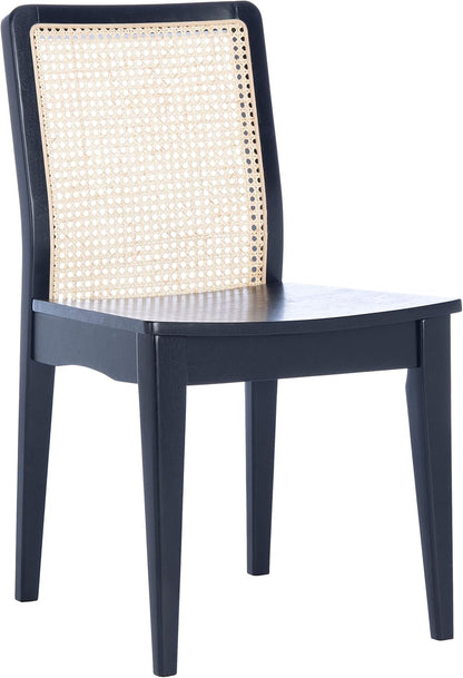 Home Collection Benicio Black/Natural Rattan Dining Chair (Set of 2)