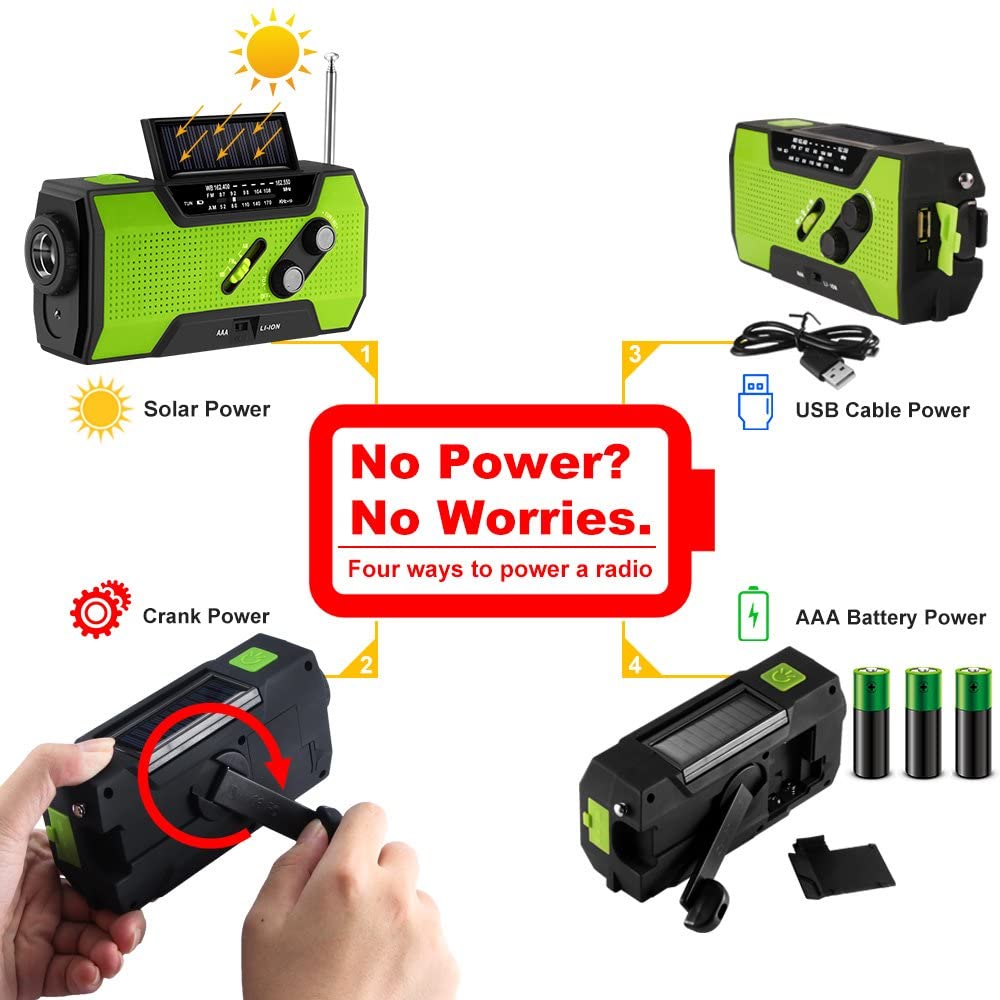 Emergency Hand Crank Radio Solar Radio Power Bank