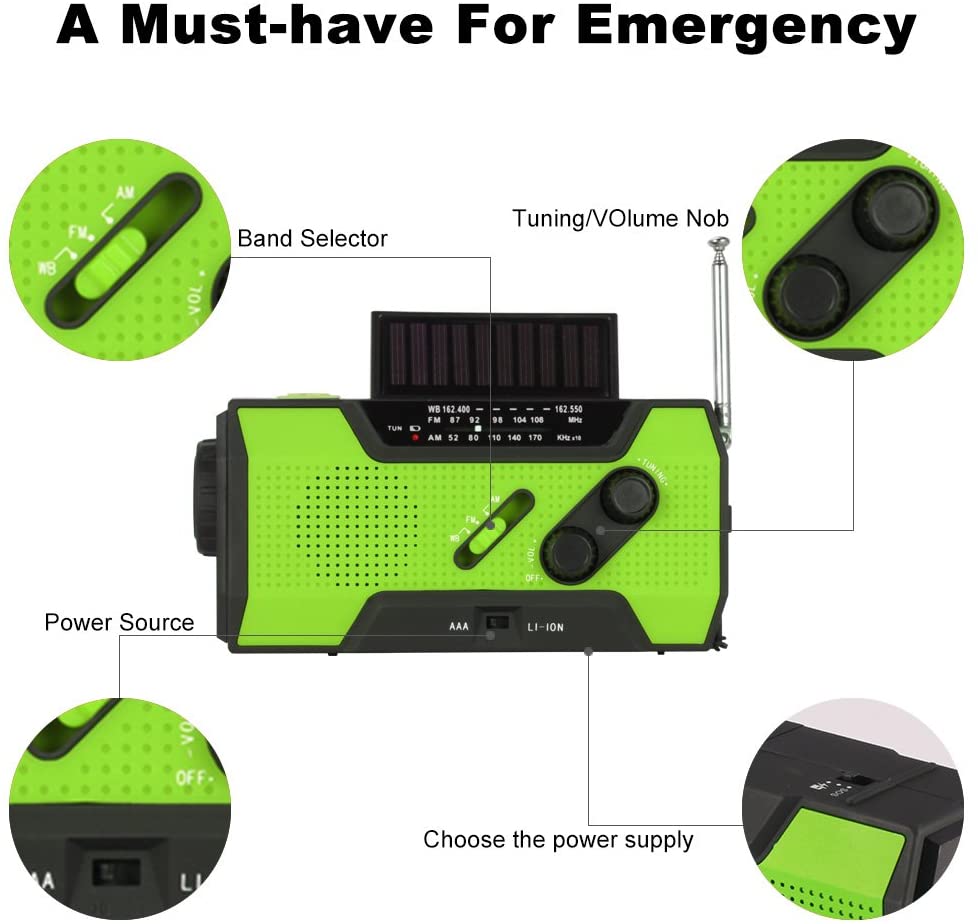 Emergency Hand Crank Radio Solar Radio Power Bank