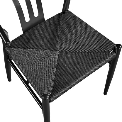 Weave Chair Mid-Century Modern Dining Chair Rattan Chair Metal Dining