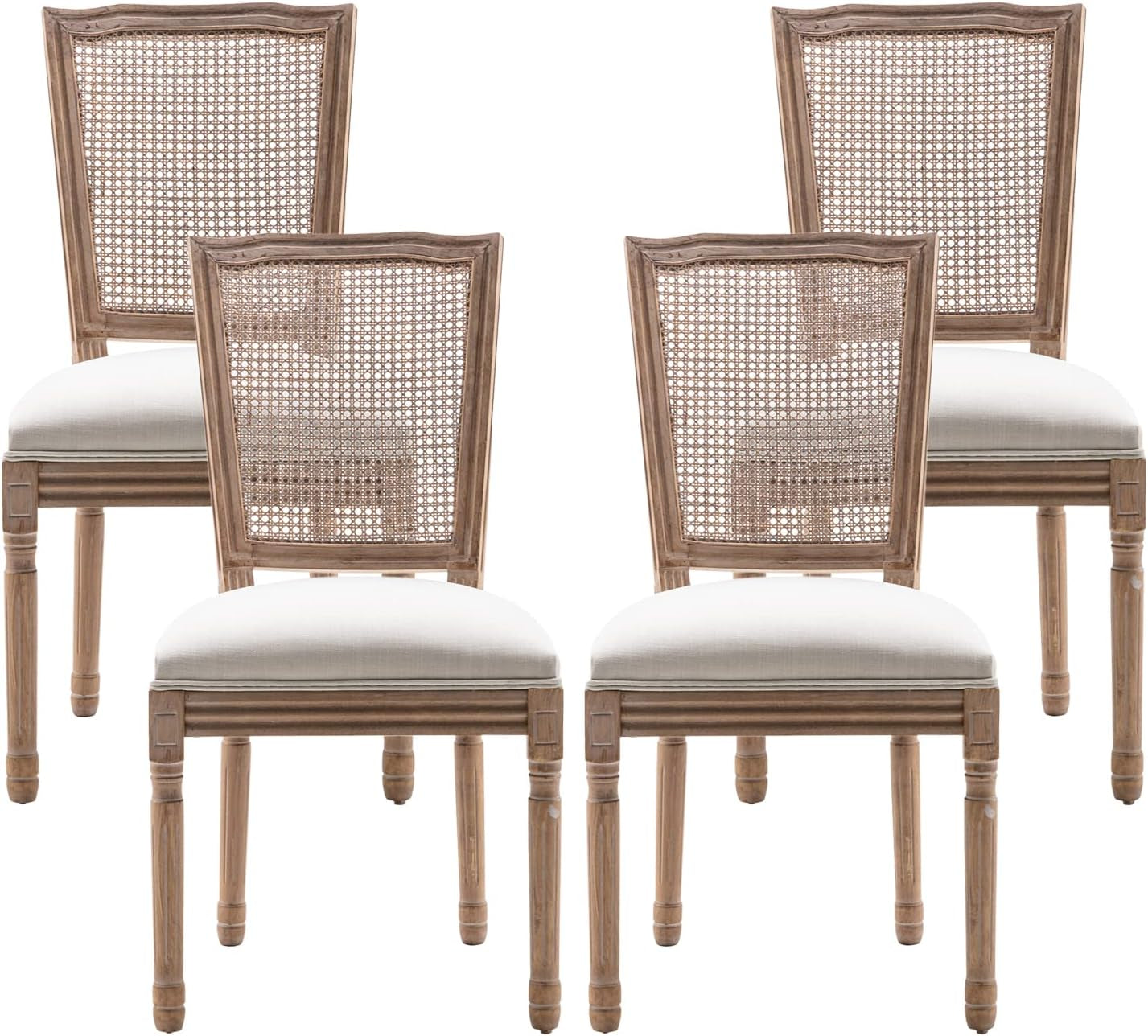 Farmhouse Dining Room Chairs Set of 4, French Dining Chairs with