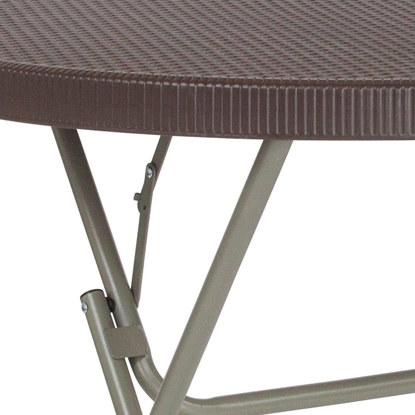 Brown Rattan Plastic Folding Table