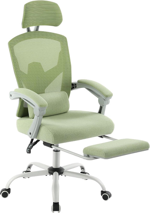 Home Office Desk Chair with Footrest, High-Back Mesh Rolling Swivel